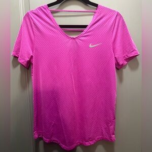 Nike Size S Pink V-Neck Athletic Top EUC